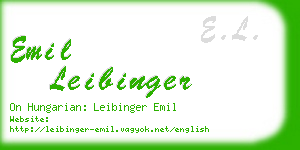 emil leibinger business card